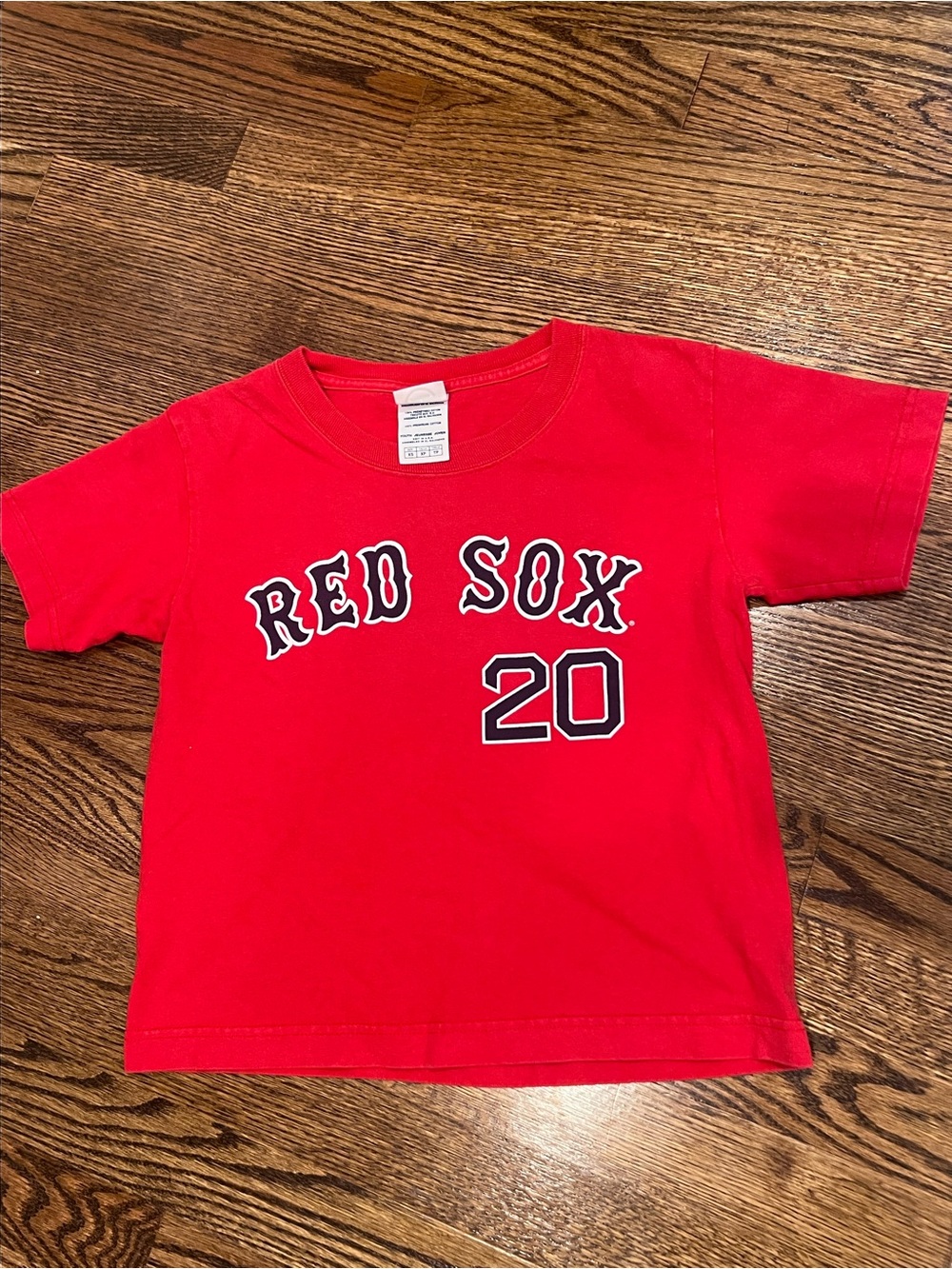 Boston Red Sox Youkilis #20 kids XS Red T-Shirt MLB Officially Licensed